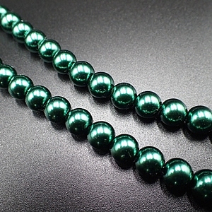 8mm Glass Pearl - Emerald